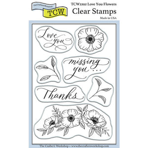 The Crafter's Workshop Clear Stamp Set Love You Flowers (TCW2202)