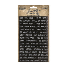 Load image into Gallery viewer, Tim Holtz idea-ology Sentiment Label Stickers Thoughts (TH94229)