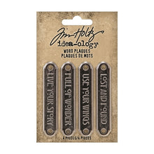 Load image into Gallery viewer, Tim Holtz idea-ology Word Plaques (TH94246)
