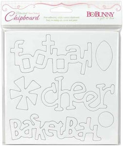 BoBunny Bleached Chipboard Go Team (CBT864)