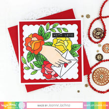 Load image into Gallery viewer, Waffle Flower Love Letter Stamp & Stencil Set