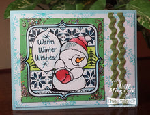 Load image into Gallery viewer, Stampendous Fran's Cling Rubber Stamps Sweater Snowman (CRW158)