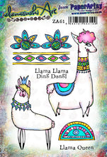 Load image into Gallery viewer, Paper Artsy Stamp Set Llama Llama Ding Dong designed by Elena Zinski (ZA61)