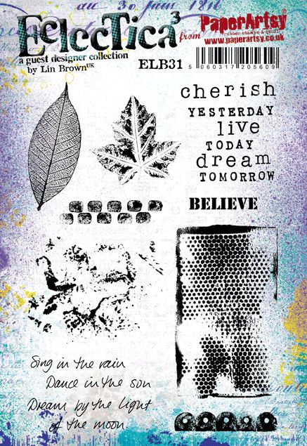 Paper Artsy Eclectica3 Rubber Stamp Set Cherish Yesterday by Lin Brown (ELB31)