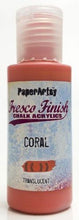 Load image into Gallery viewer, PaperArtsy Fresco Finish Chalk Acrylics Coral Translucent (FF122)