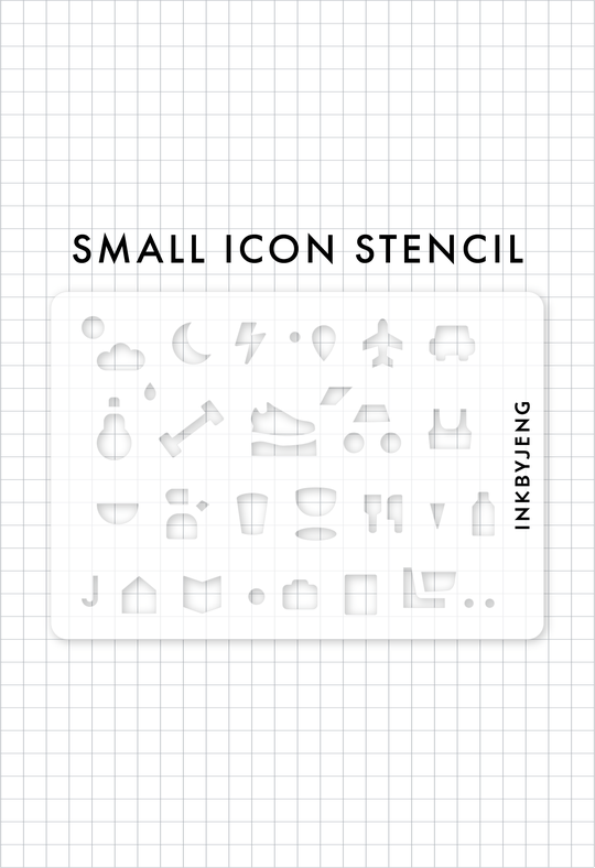 InkByJeng Bullet Journal Stencil Icon Stencil (60969)