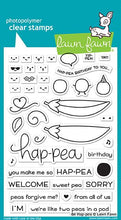 Load image into Gallery viewer, Lawnfawn Photopolymer Clear Stamp Be Hap-pea (LF1890)
