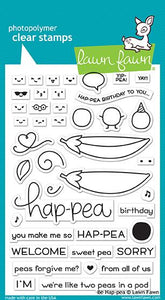 Lawnfawn Photopolymer Clear Stamp Be Hap-pea (LF1890)
