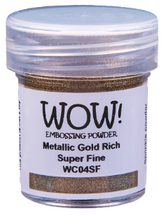 Load image into Gallery viewer, WOW! Embossing Powder Metallic Gold Rich Super Fine (WC04SF)
