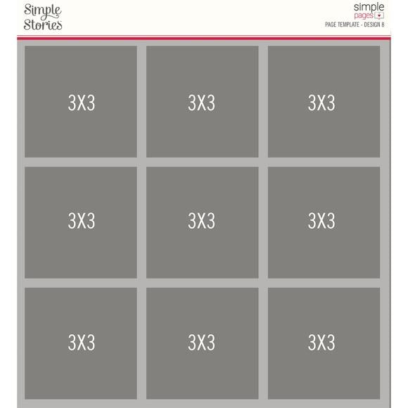 Simple Stories Simple Pages Photo Mat Template Design 8 (15967)