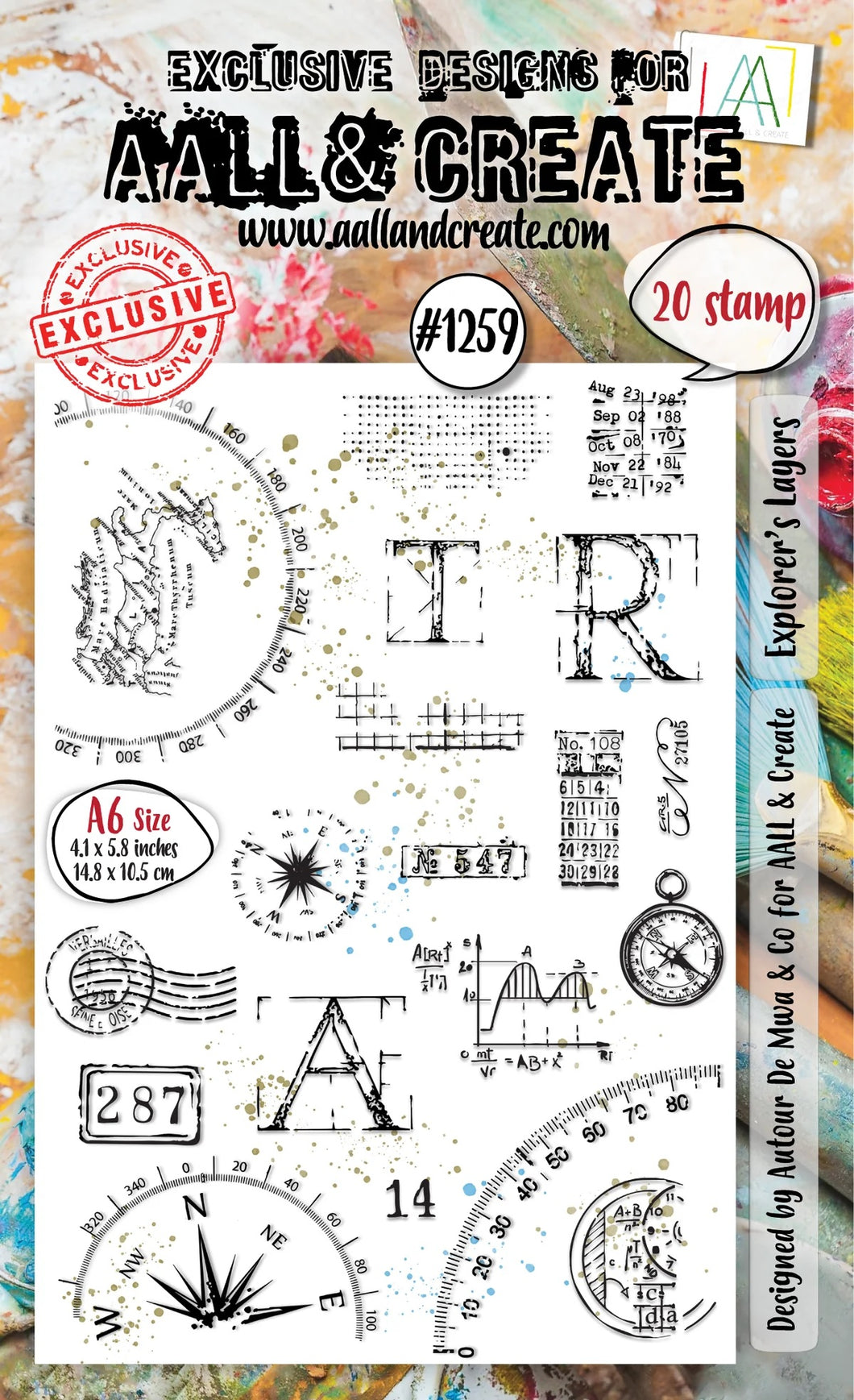 AALL & CREATE A6 Stamp Set Explorer's Layers  #1259