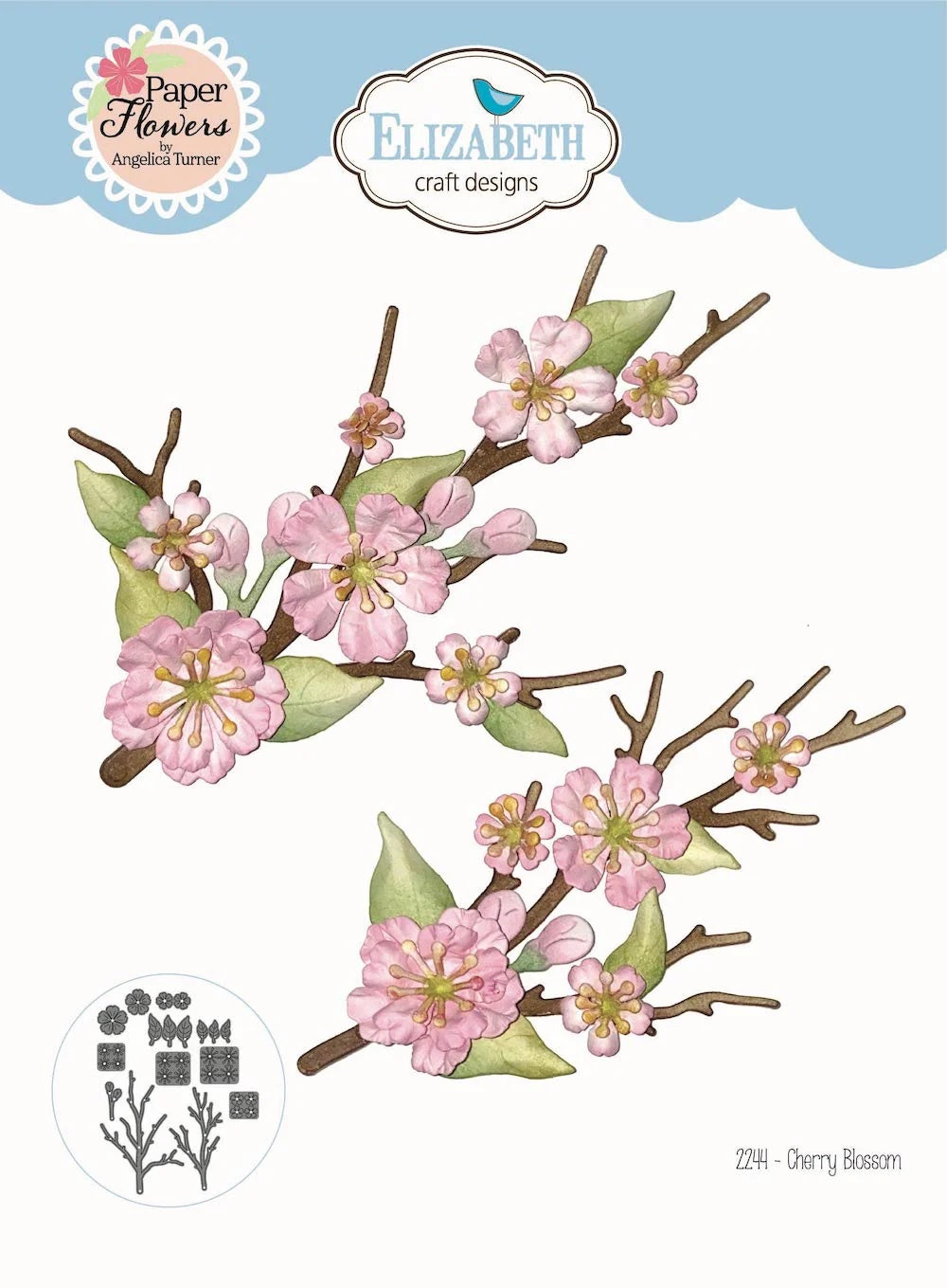 Elizabeth Craft Designs Spring Blossom Collection  Cherry Blossom Die set (2244)