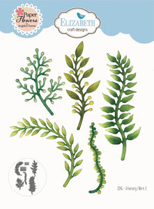 Elizabeth Craft Designs Spring Blossom Collection Greenery Fillers 2 Die set (2246)