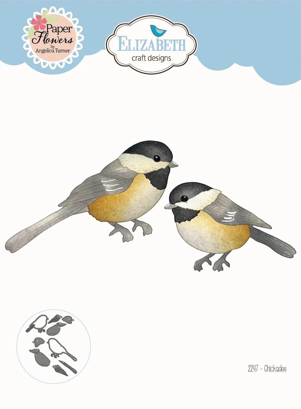 Elizabeth Craft Designs Spring Blossom Collection Chickadee Die set (2247)