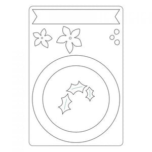 Sizzix Bigz L Die Wreath, Banner, Holly & Poinsettia by BasicGrey (659997)