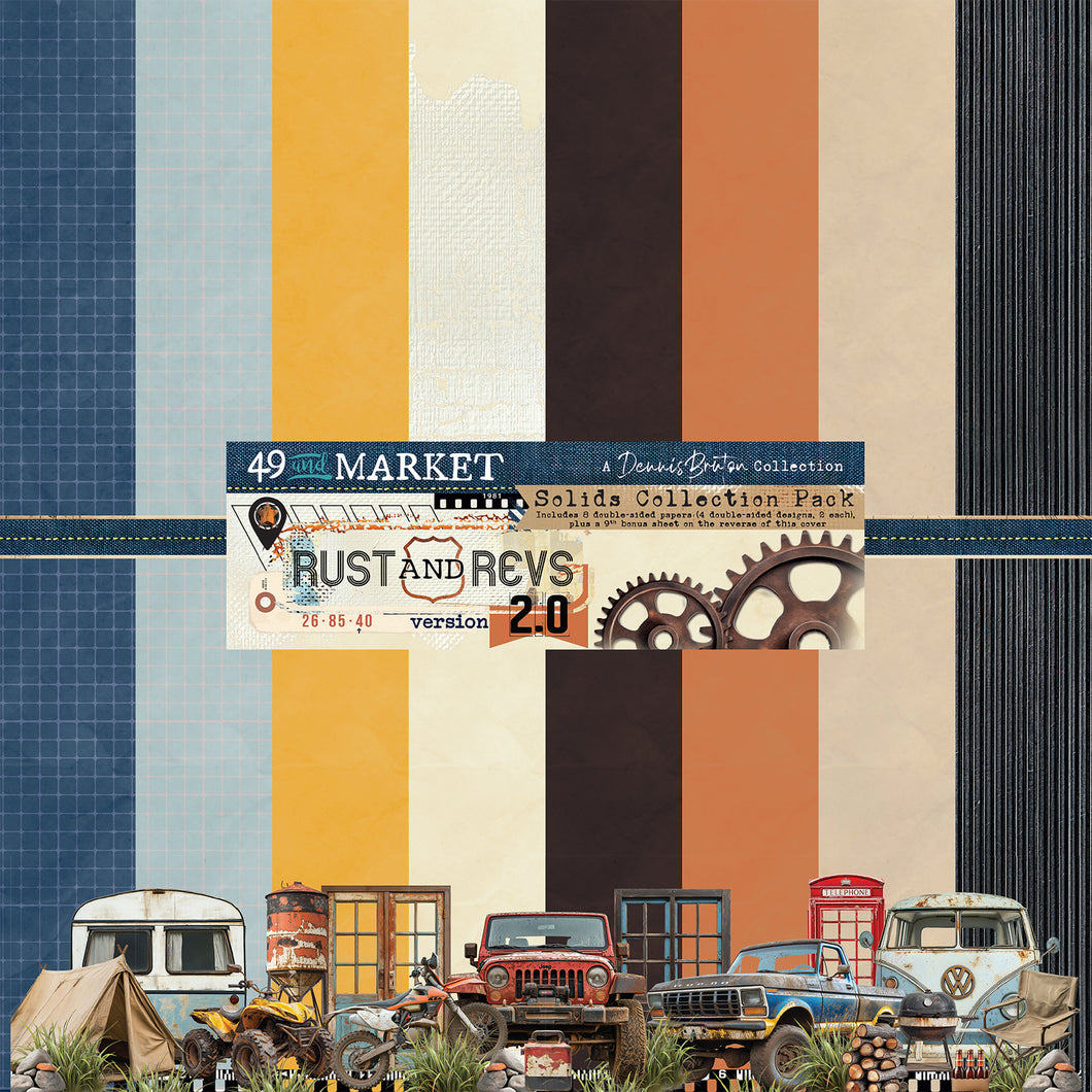 49 and Market Rust & Revs 2.0 12x12 Solids Paper Pack  (RR2-31386)