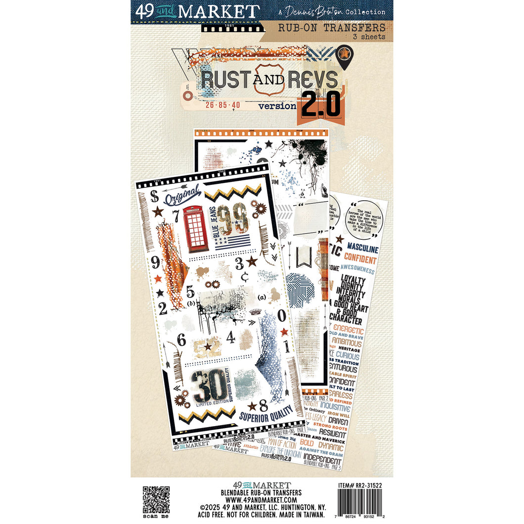 49 and Market Rust & Revs 2.0 Rub Ons  (RR2-31522)