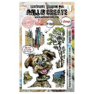 AALL & CREATE A6 Stamp Set Skyline Sniffs TP-1269