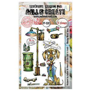 AALL & CREATE A6 Stamp Set Wacky Woof Tales TP-1270