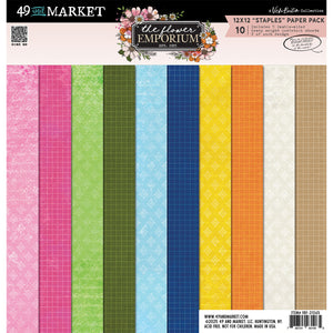 49 and Market The Flower Emporium 12x12 Staples Paper Pack (VBF-31065 )