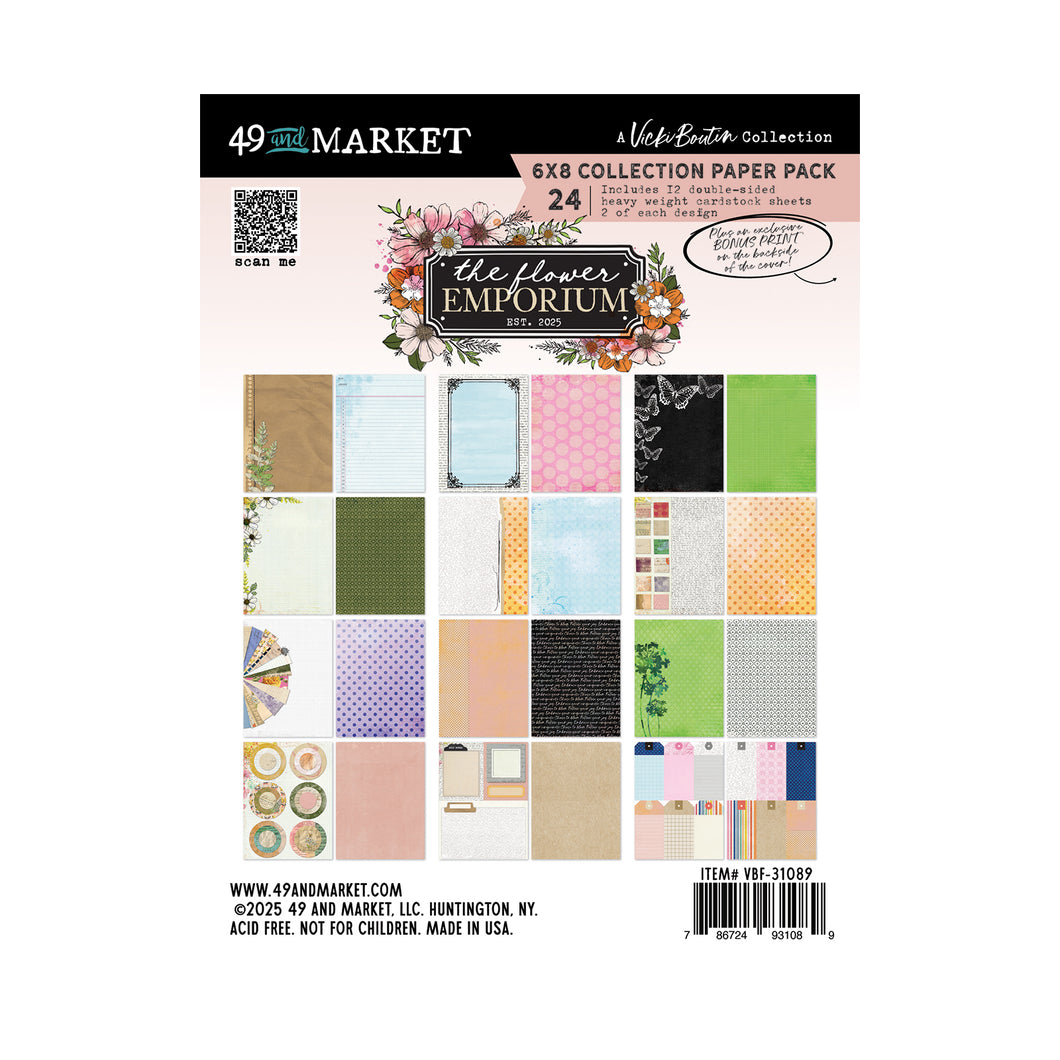 49 and Market The Flower Emporium 6x8 Paper Pack (VBF-31089)