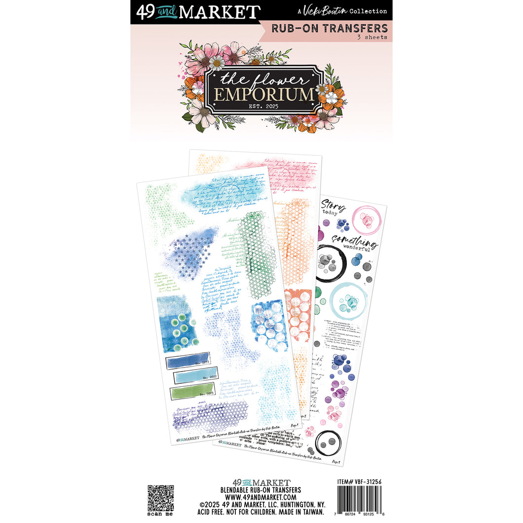 49 and Market The Flower Emporium Blendable Rub Ons (VBF-31256)