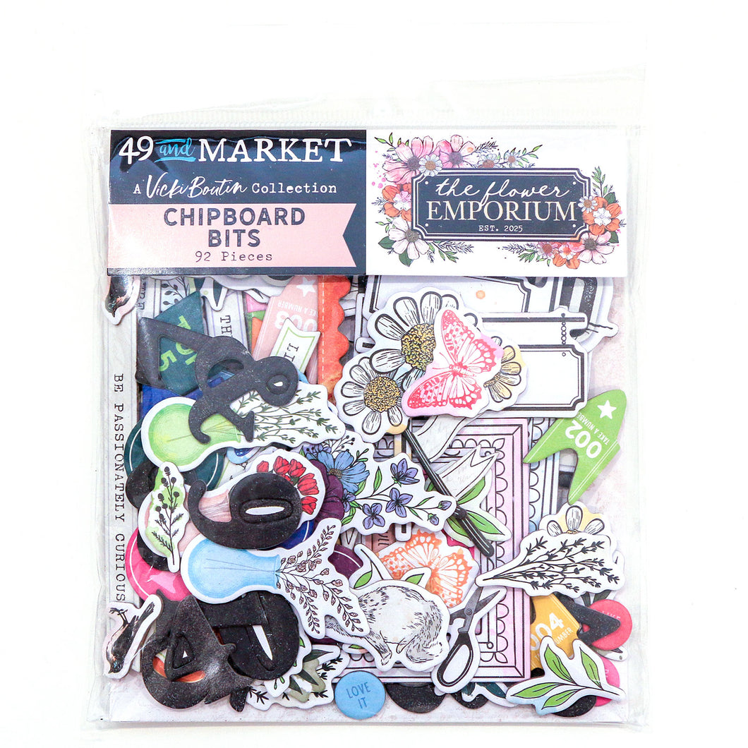 49 and Market The Flower Emporium Chipboard Bits (VBF-31324 )