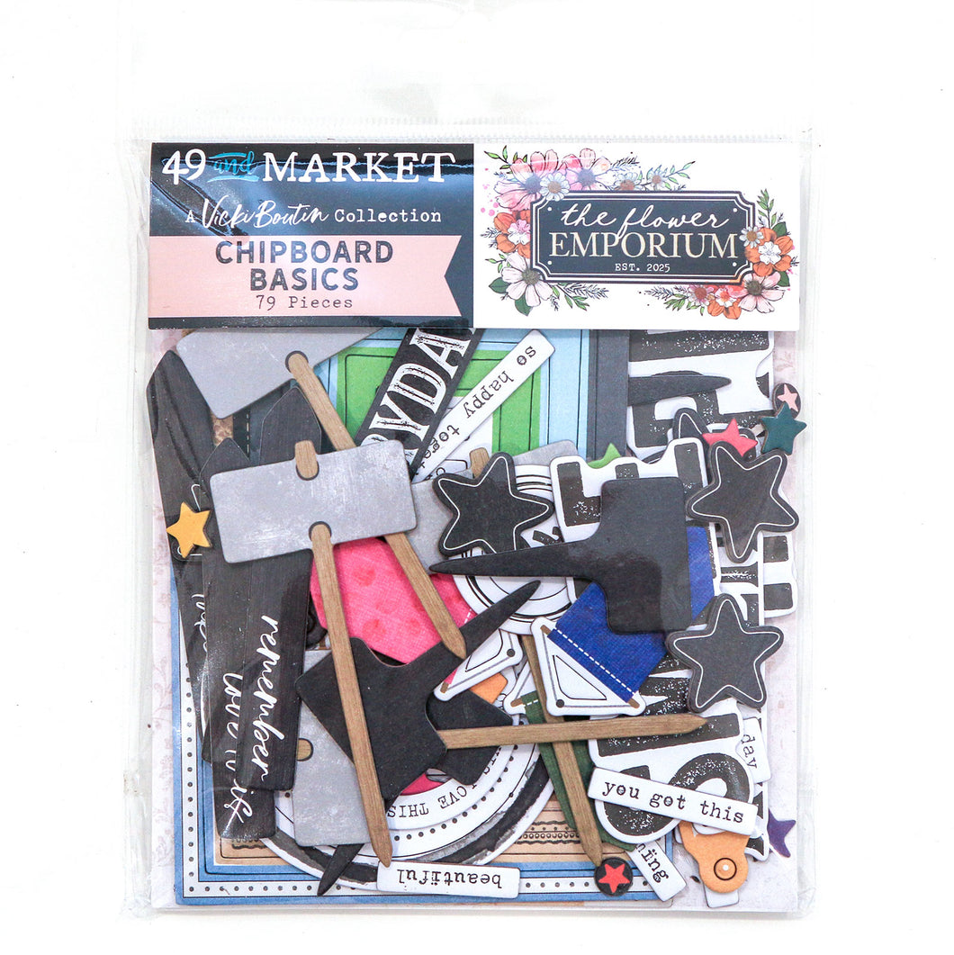 49 and Market The Flower Emporium Chipboard Basics (VBF-31331 )