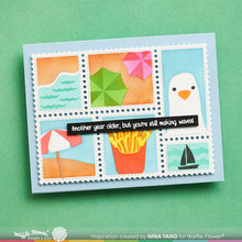 Load image into Gallery viewer, Waffle Flower Postage Beach Days Stencil (421712)
