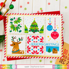 Load image into Gallery viewer, Waffle Flower Postage Christmas Stencil (421425)
