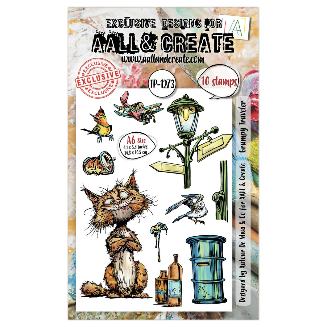 AALL & CREATE A6 Stamp Set Grumpy Traveler TP-1273