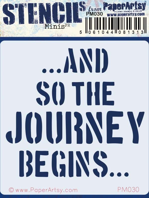 PaperArtsy Mini Stencil The Journey by Sara Naumann (PM030)