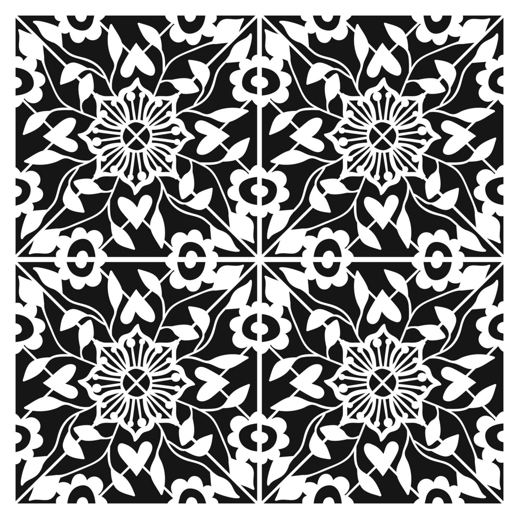The Crafter's Workshop 6x6 Stencil Flourish Tile (TCW990s)