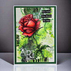 AALL & CREATE Stencil Wild Rose #PC-240