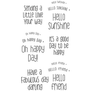 Sizzix Clear Stamps Sending a Little Love Set of 12 stamps (666883)