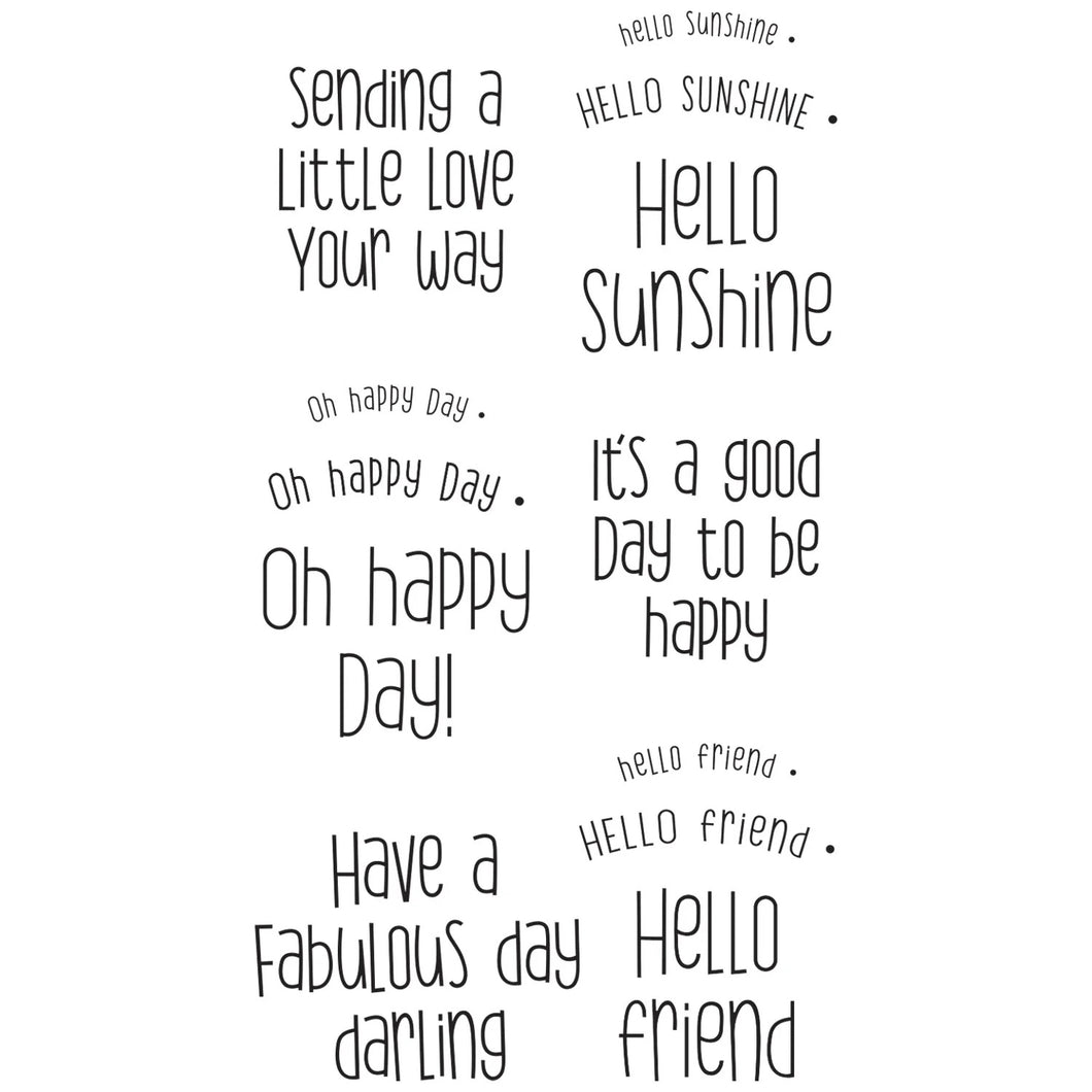 Sizzix Clear Stamps Sending a Little Love Set of 12 stamps (666883)