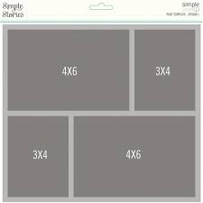 Simple Stories Simple Pages Photo Mat Template Design 1 (15827)