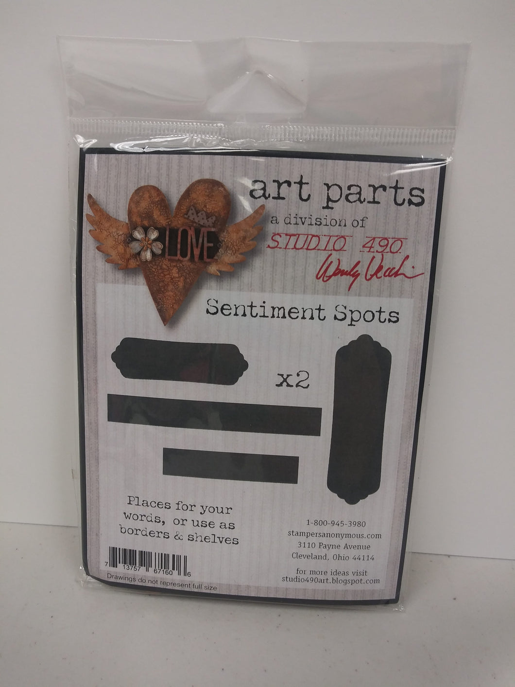 Wendy Vecchi Studio 490 Art Parts Sentiment Spots (1375767160)