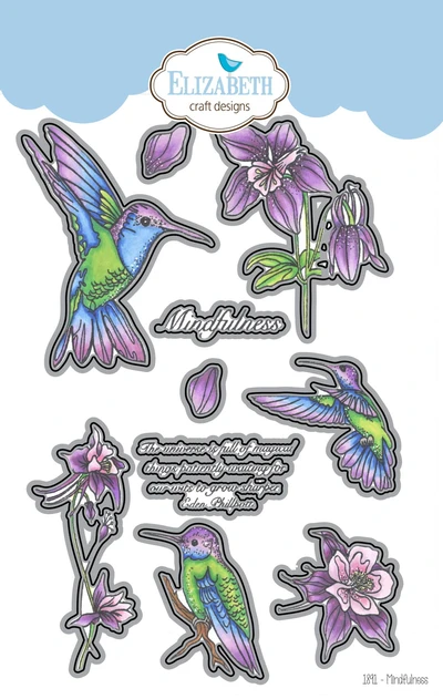 Elizabeth Craft Designs Beautiful Blooms Collection Stamp & Die Mindfulness (1891)
