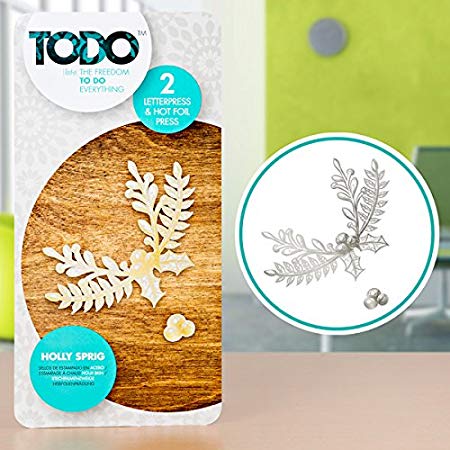 ToDo Letterpress/Hot Foil Plates- Holly Sprig (19062)