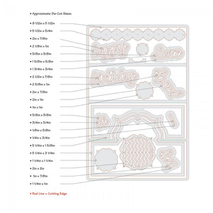 Sizzix Framelits with Stamps Set - Detailed Tropics - 18 Piece Set - 663861