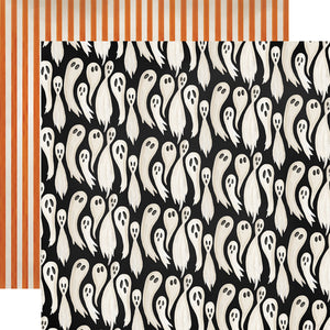 Carta Bella Paper Co. Halloween Market Collection - Spooky Ghosts 12" x 12" Scrapbook Paper (CBHM121011)