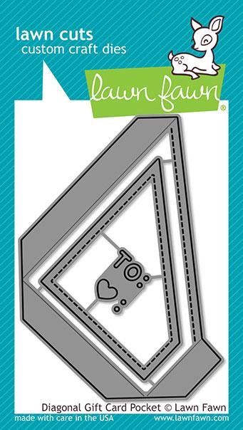 LawnFawn Lawn Cuts Dies Diagonal Gift Card Pocket (LF2045)