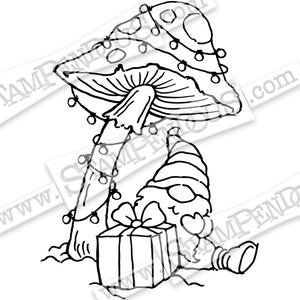 Stampendous Fran's Cling Rubber Stamps Cling Mushroom Gnome (CRM347)