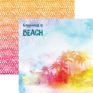 Paper House Productions 12x12 Scrapbook Paper -  Sundrenched Collection A Day At The Beach (PGL-2020)