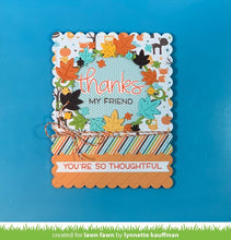 Load image into Gallery viewer, Lawn Fawn Photopolymer Clear Stamp &amp; Die Set Thanks Thanks Thanks (LF2405/2406)
